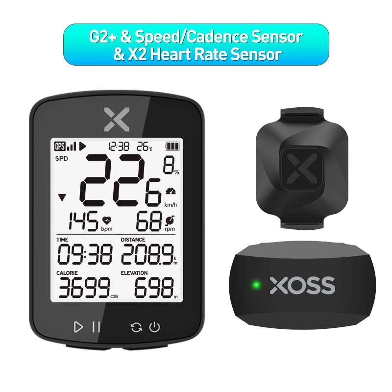 Amazon.co.jp: XOSS G+ Gen2 GPS サイコン VORTEXケイデンス