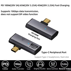 Dual USB - C Headphone and Charger Splitter with 10Gbps Data Transfer and 100W Fast Charging (Grey)