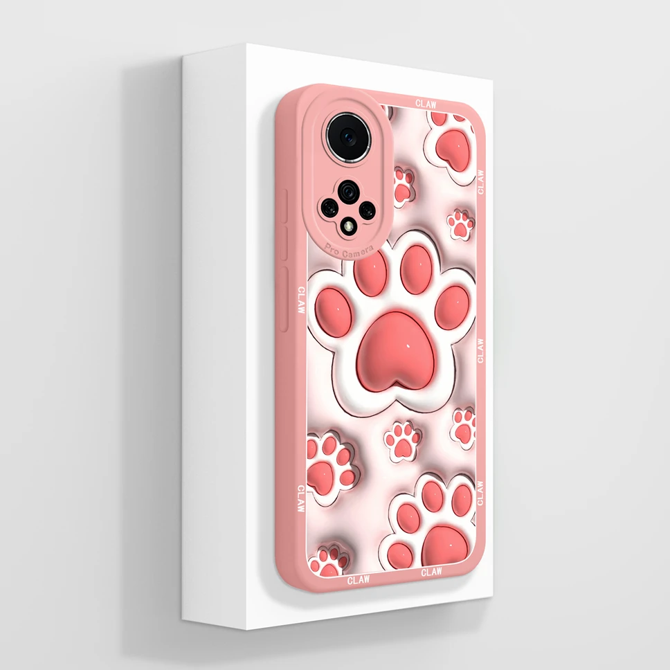 Lovely Cat Cartoon Soft Silicone Phone Case - High Quality Anti-Drop Shell