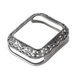 Luxury Diamond Protective Shell for Apple Watch - Omni - directional Protection and Stylish Design (Black B)