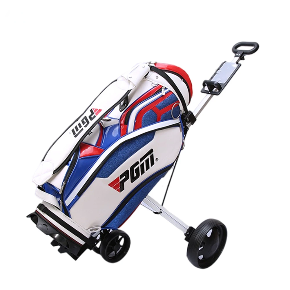 PGM Professional Folding Golf Trolley Outdoor Sports Travel Airport Baggage Check Carrier Cart Stroller Golf Pitch Tool Supplies