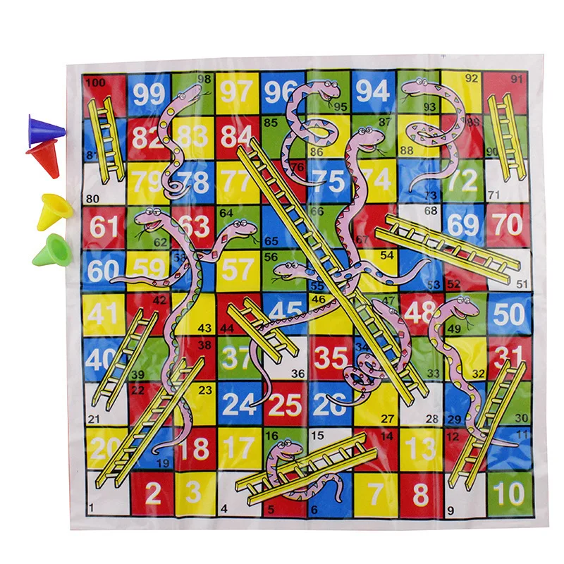Snake Ladder Flight Chess 38cm/14.96inch Educational Children Toys Board Game Set Portable Flying Chess Board Game