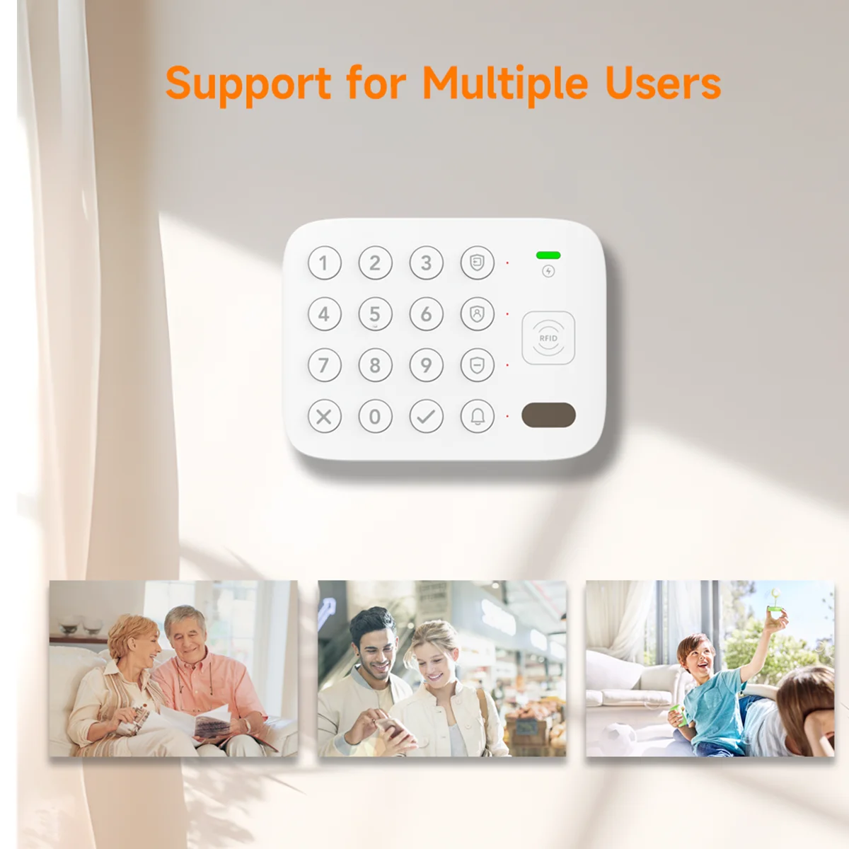 CPVAN Wireless Keyboard For Home Security Alarm System 433Mhz Tuya Smart System
