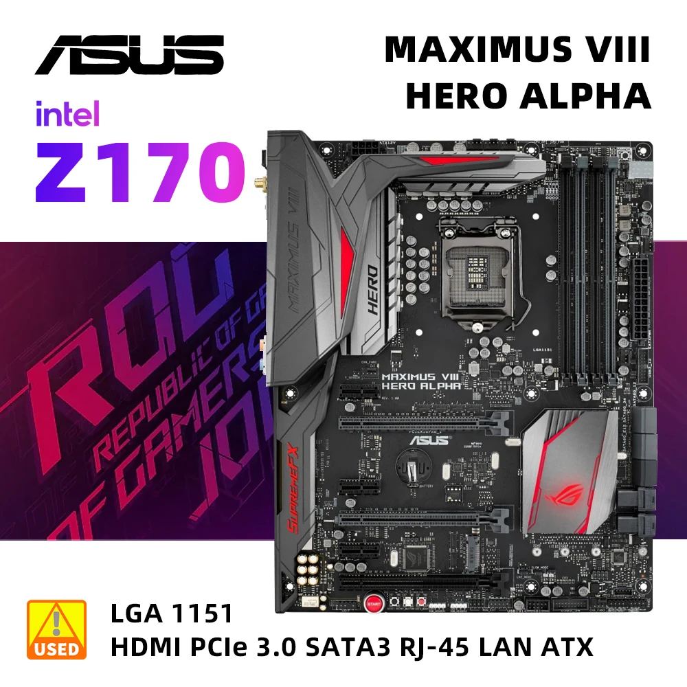 Asus Rog Maximus Viii Hero Alpha Mining + I7 6700 Lga1151 Kit Scheda Madre Core I7 7700K Cpu Ddr4 Intel Z170 M.2 Pci-E 3.0