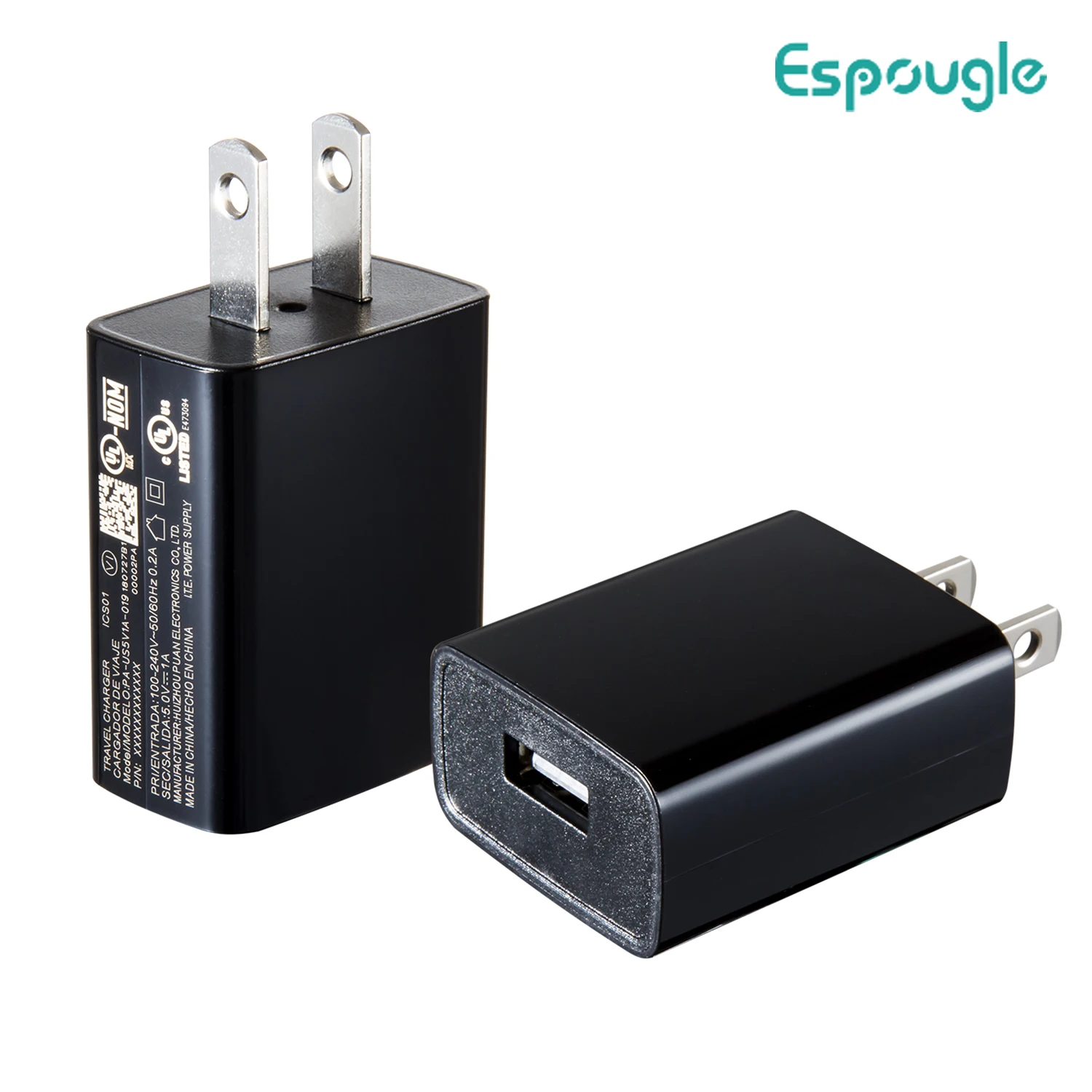 

Сетевое зарядное устройство с 1 USB-портом, 5 В, 1 А, 100 шт.
