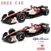 Bburago 1:43 2022 F1 Alfa Romeo Racing Team C42 #24 Guanyu Zhou #77 Valtteri Bottas Alloy Car Die Cast Car Model Toy Collection 1