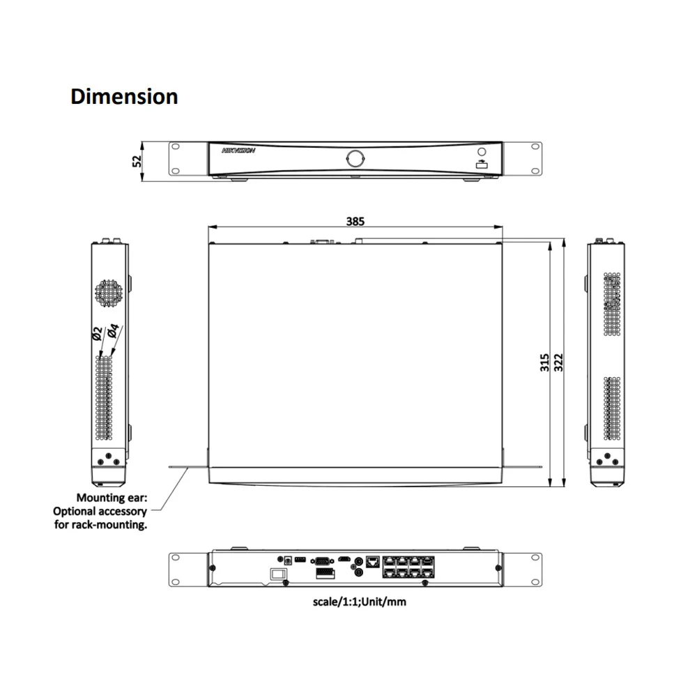 Hikvision DS-7608NXI-K2/8P DS-7616NXI-K2/16P AcuSense 8/16CH POE 4K NVR 2 SATA AI By Kamera/Gerät MD2.0 Netzwerk-Videorecorder – Detail 3