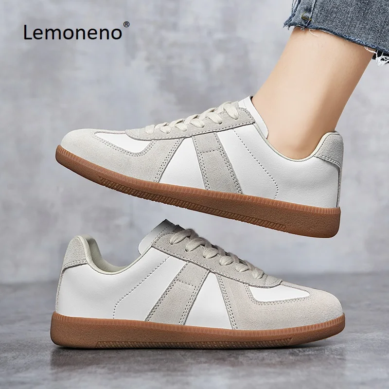 

Кроссовки Lemoneno удобные, кроссовки на шнуровке для скейтборда, повседневные, Нескользящие, для путешествий, прогулок, белые, черные