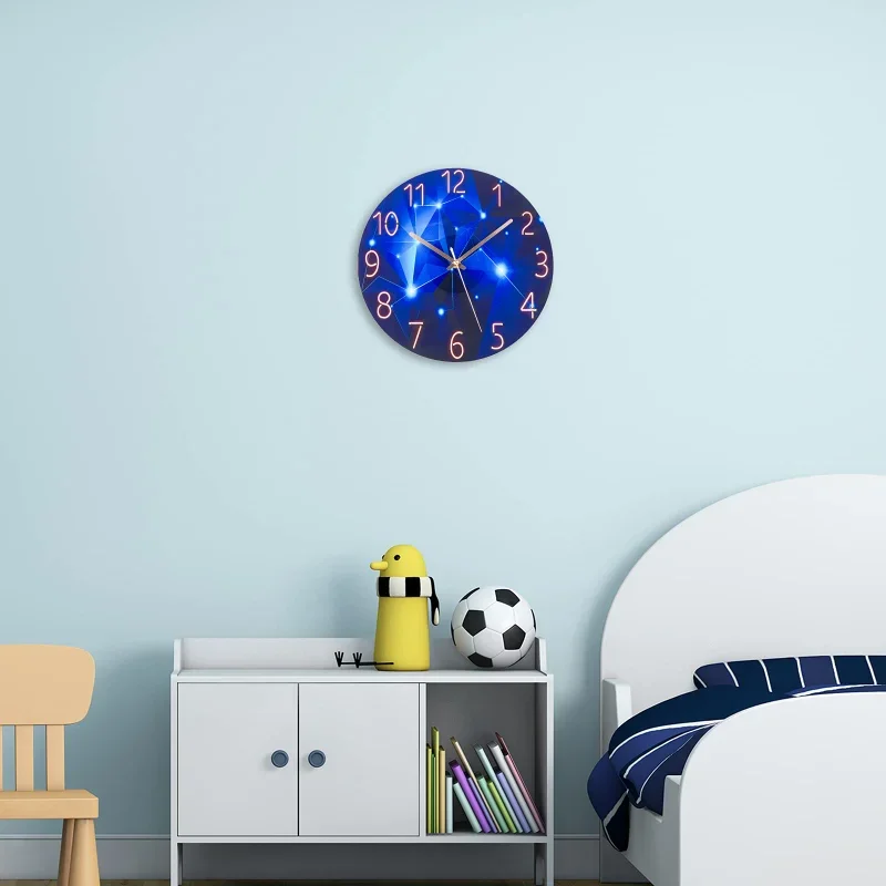 12 inch Modern Silent Wall Clock Non-ticking Silent Digital Wall Clock Silent Movement Without Ticking Living Room Decoration 4