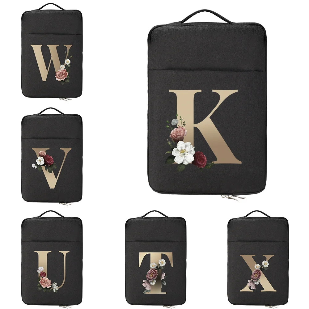 Borsa Per Laptop Con Cerniera Impermeabile Per Apple Macbook Pro 16 Pollici Dell Xps 11 12 13 14 15 Iniziali In Oro Nome Modello Borsa Per Laptop