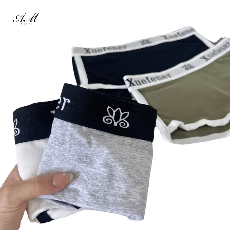 Cotton Women's Underwear Fashion Letter Print Underpants Sports Fitness Boxers Briefs Comfortable Panties Hip-Up Female Lingerie