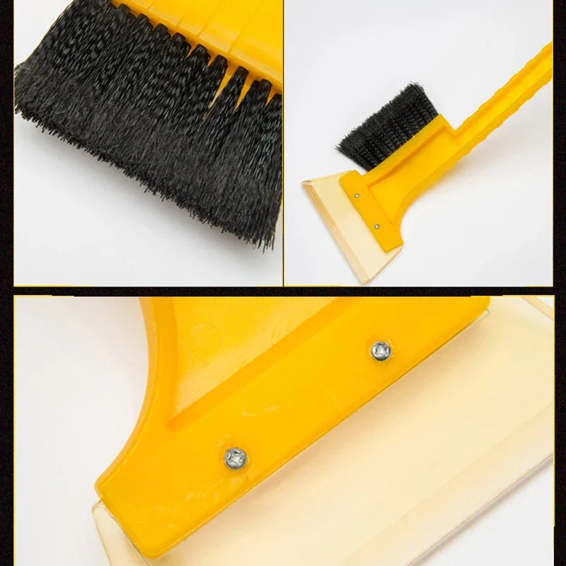 1 Pc New Portable Multifunctional Car Windshield Snow Removal Shovel with Brush Snow Brush Tool Supplies Automobile Accessories