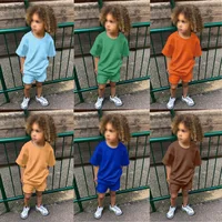 Ensemble de Survêtement d'Été Essentiel pour Enfant, Tenue Sportive, Haut à Manches Courtes et Short, pour Fille et Garçon 3