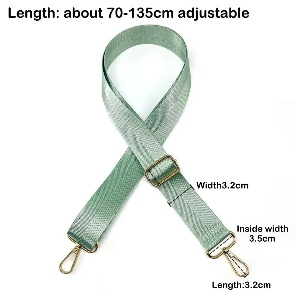 Women's Nylon Crossbody Bag Strap - Adjustable Solid Color Accessory