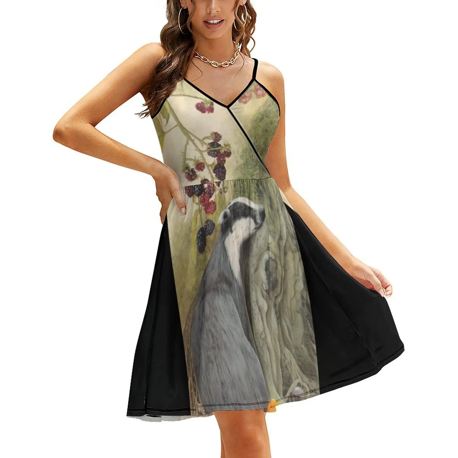 

Autumn badger Sling Dress loose women's dress dress women elegant luxury Aesthetic clothing