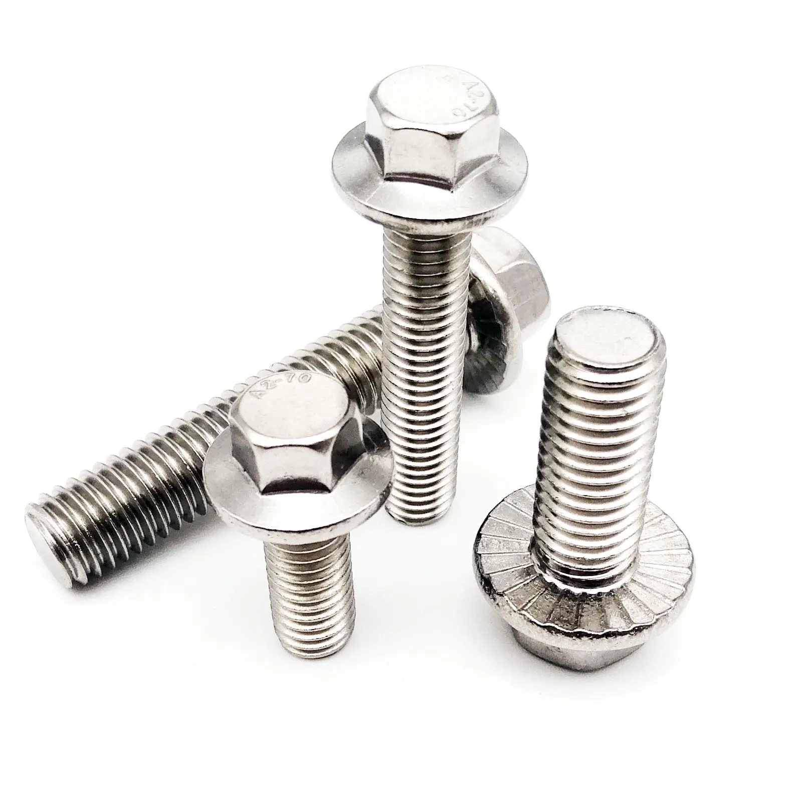Lot De Boulons à Bride Dentelée Hexagonaux - Acier Classe 10.9 - Tailles M5 à M16 - Métrique