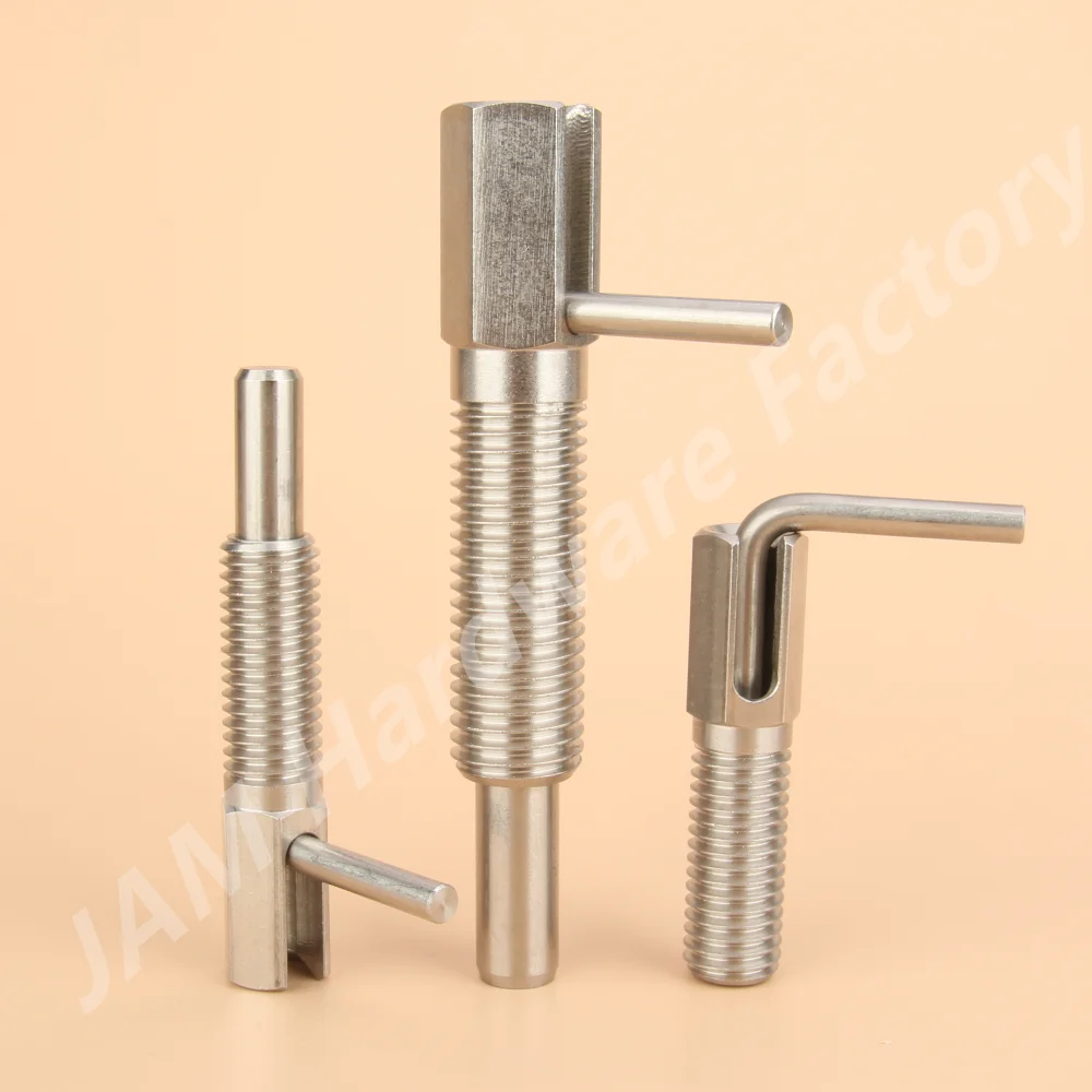 수동식 플런저 인덱스 볼트 MJ233 인덱싱 플런저, L 핸들, 긴 스트로크, 잠금 장치 포함, 너트 없음