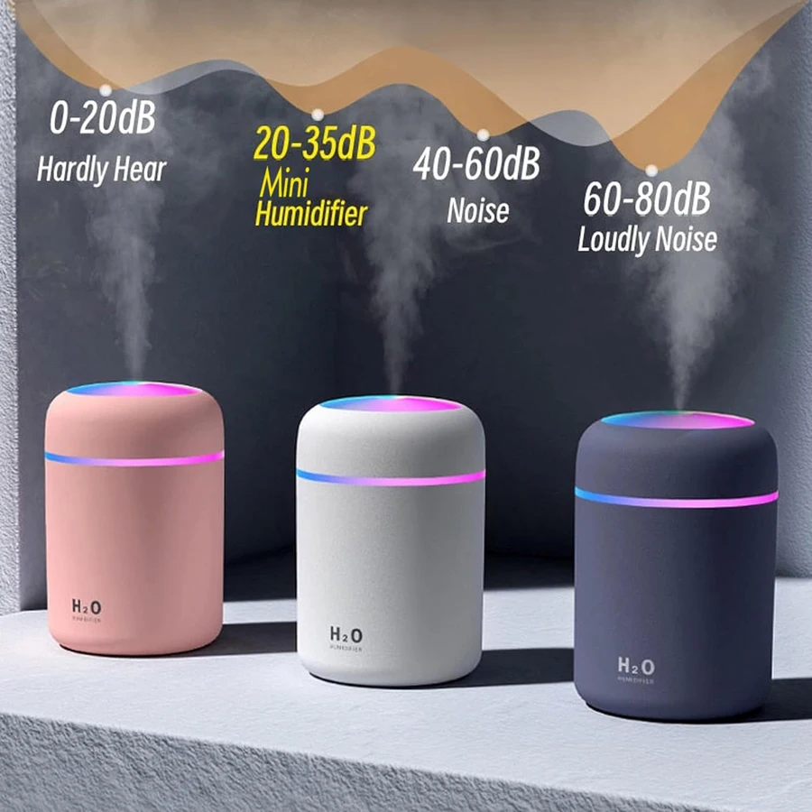 Cool Air Humidifier Portable Mini USB Aroma Diffuser With Cool Mist LED Light For Car Bedroom Home Humificador
