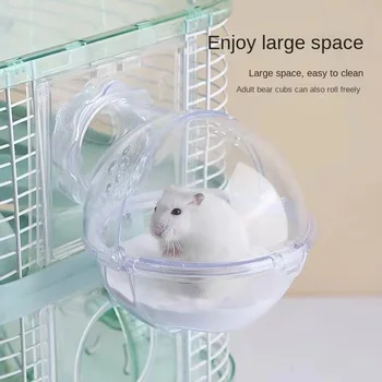 Bagno per criceti Toilette per criceti Mouse Gabbia per animali domestici Bagno Sala di sabbia Giocattolo Casa in acrilico Accessori per piccoli animali domestici