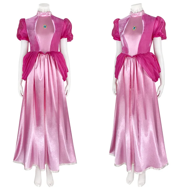 

Movie PeachPrincess Cosplay Costume Dress Outfits Uniform Halloween Birthday Party Carnival Suit for Female Women Girls
