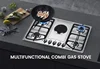 Advanced Technology Combi Stove Made in China 4 Gas 1 Electric 5 Burners Kitchen Electric Gas Hob Cooker Gas Stove Cooktops 3