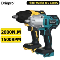 2000N.M High Torque Brushless Electric Impact Wrench Cordless 1/2" Wrench Drill Car Repair Power Tool For Makita 18V Battery 1