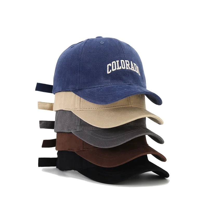 

Short Brim Baseball Cap Outdoor Men's Sports Casual Sun-Proof Hat Retro Women's Letter Embroidered Peaked Cap