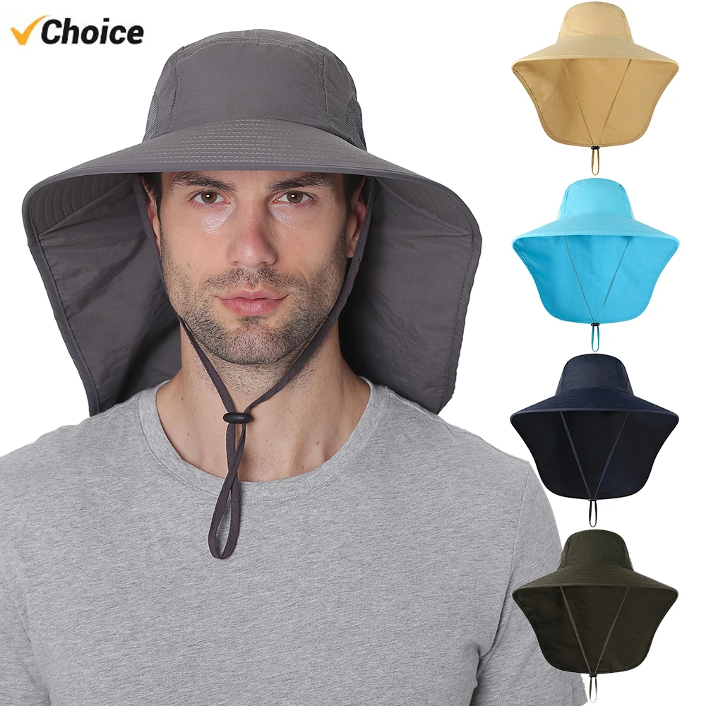 Fishing Sun Hat UV Protection Neck Cover Wide Brim Neck Flap for Travel Camping Hiking Boating sun hats fisherman hat fishing hats