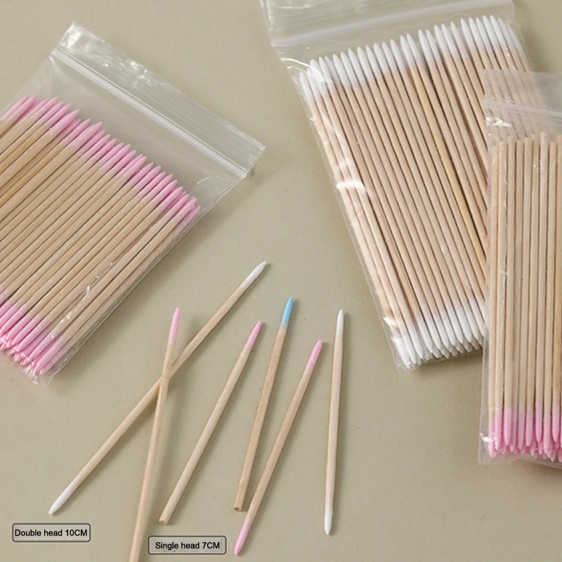 100pcs Micro Wood Cotton Swab Eyelash Extension Tools Tatoo Microblading Cleaning Wooden Sticks Cosmetic Cotton Brush Buds Tip S698edc03d3c64f1db621cff3b9069da4R