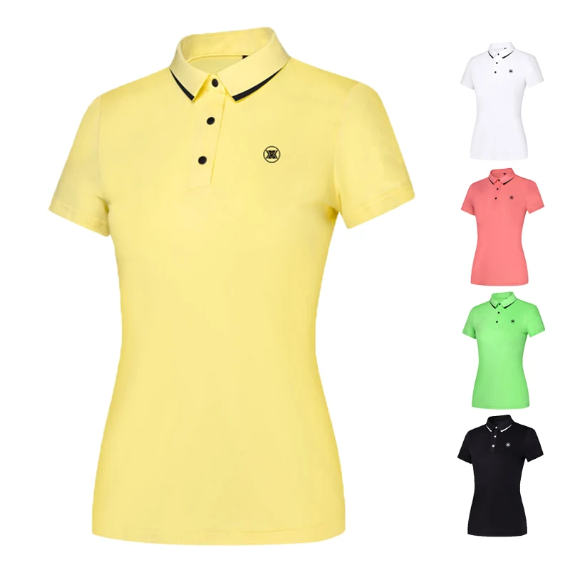 Women's golf shirt short Sleeve Slim Fit Versatile Quick Drying Breathable Casual Sports Stretch T-shirt Tennis running