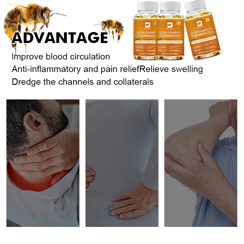 Bee Venom Extract Capsules Natural Bee Venom Extract Capsules Glucosamine Chondroitin Supplements