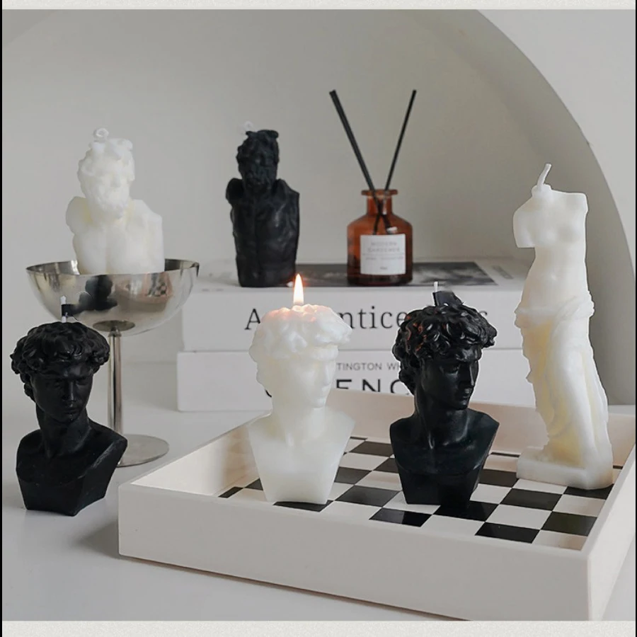 David Scented Soy Wax Aromatherapy Candle – Smokeless Fragrance for Nordic Home Decor and Artistic Gift
