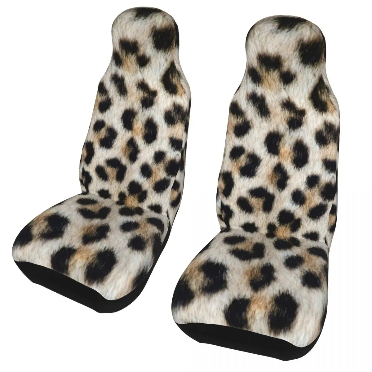 

Leopard Animal Fur Printing Universal Car Seat Cover Auto Interior Women Front Rear Flocking Cloth Cushion Fabric Car Styling