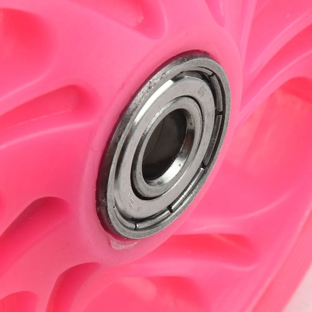 1pc LED-Blitz Rad Blinkende Lichter Zurück Hinten ABEC Für Roller Mini 12x2cm PU Kinder ersetzen Räder Beleuchtung Outdoor Fahrrad Teil – Detail 40