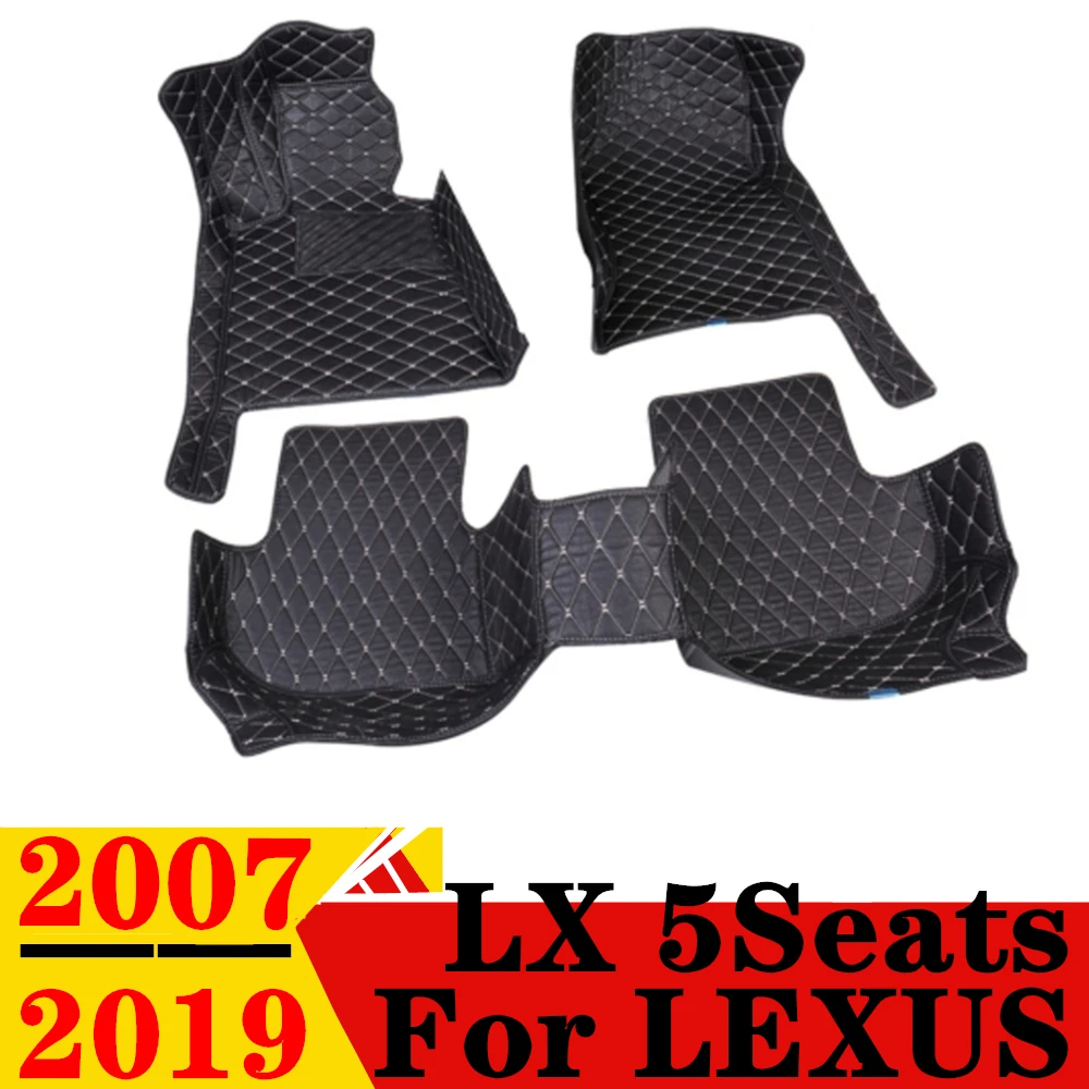 

Автомобильные коврики для Lexus LX, 5 сидений, 2019, 2018, 2017, 2016, 2015, 2014-2007, коврики для переднего и заднего пола под заказ, коврики для ног