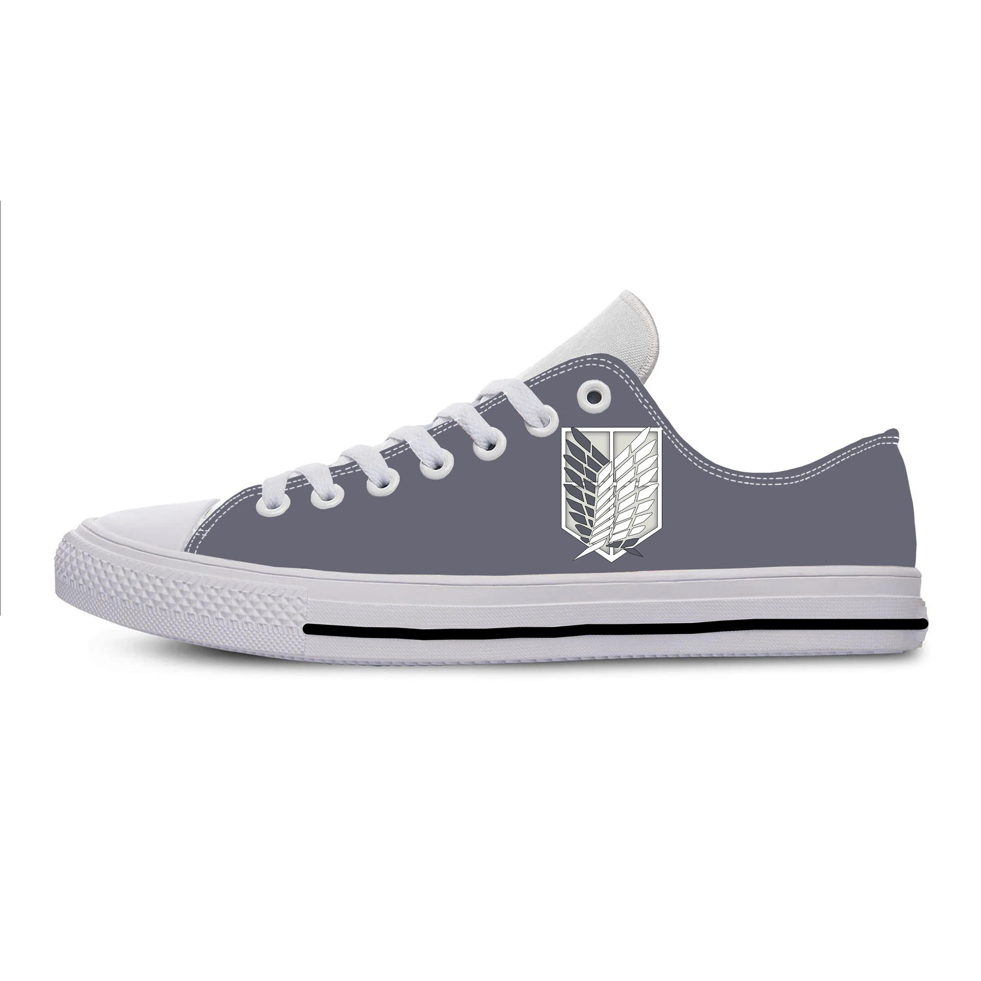 Anime Manga Attack on Titan Wings Of Freedom Funny Casual Cloth Shoes Low Top Lightweight Breathable 3D Print Men Women Sneakers