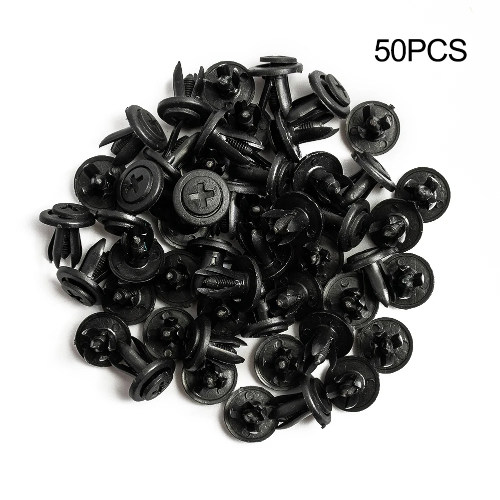 

New High Quality Push Pin Clips Car Parts Parts 6mm Hole Dia Black Rivets Accessories Bumper Exterior Fastener