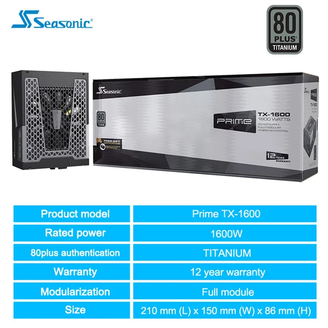 Seasonic Prime TX-1000 1000W 80 Plus Titanium Modular Power Supply