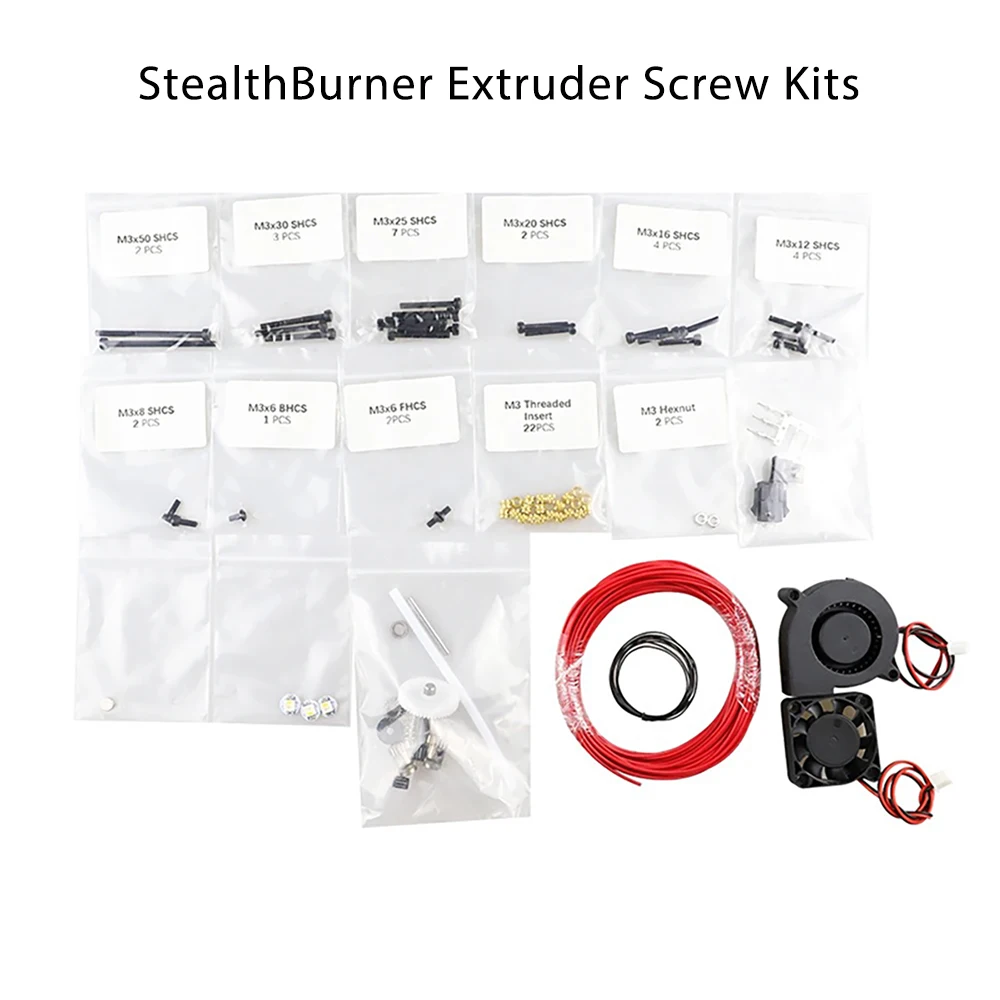 

3D Printer The New StealthBurner Extruder Screw Fastener NeoPixel RGBW Mini Button PCB Cables Kit for Voron 2.4 Trident