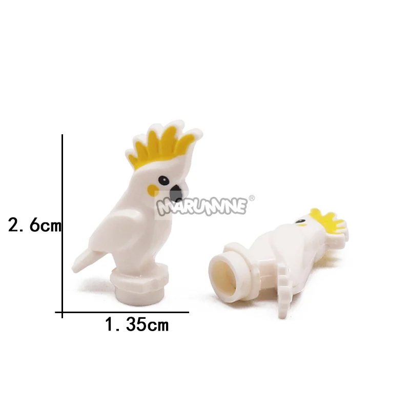 마루미네 10PCS 앵무새 MOC 블록 조립 퍼즐 세트 어린이용 창의적 STEM 교육용 건설 장난감
