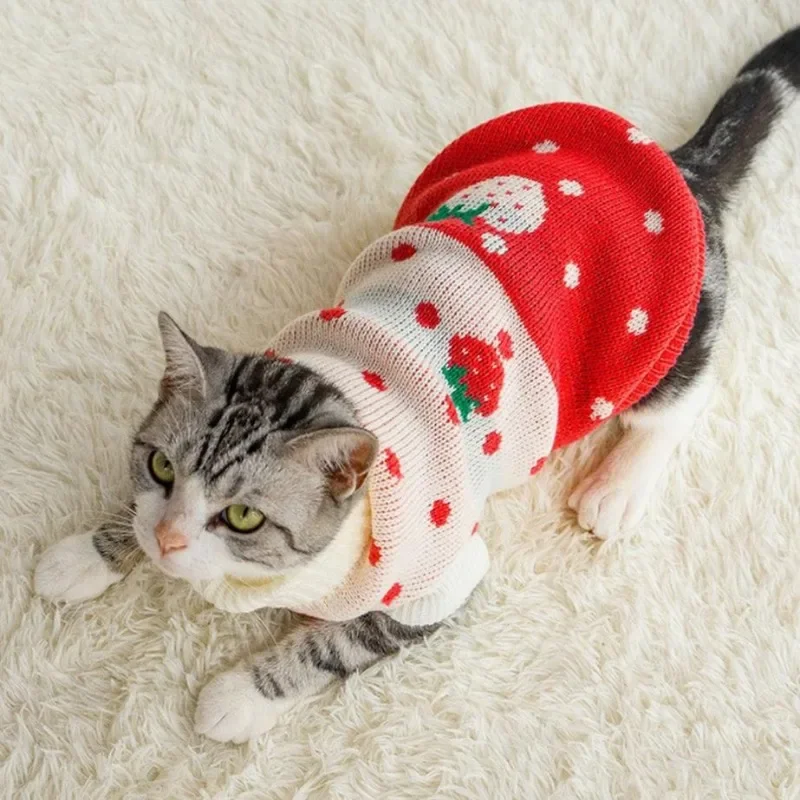 Pet Clothes for Small Medium Dogs Christmas Sweater Winter Supplies