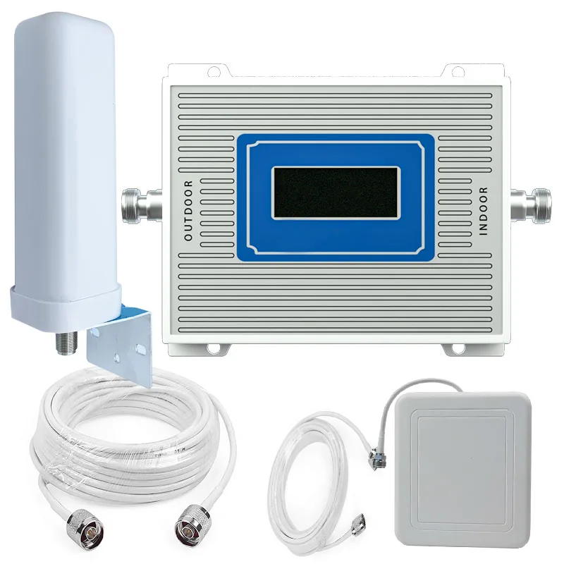 GOBOOST Amplificateur 4G 3G 2G GSM 4 Bande, 800 900 1800 2100 MHz, Compatible Avec Tous Les