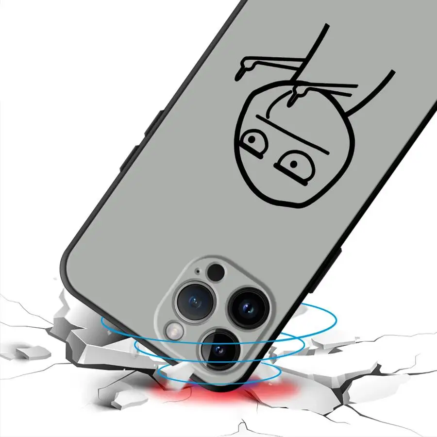 Black Soft Shell Cartoon Case with Funny Matchman Design