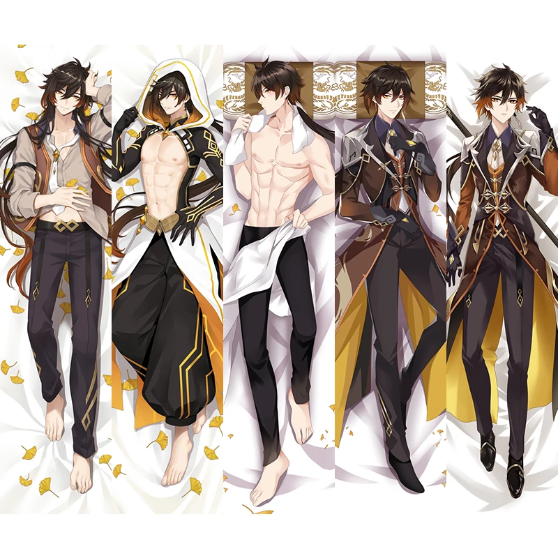 180cm Genshin Impact Liyue Zhongli Morax Pillow Cover Dakimakura