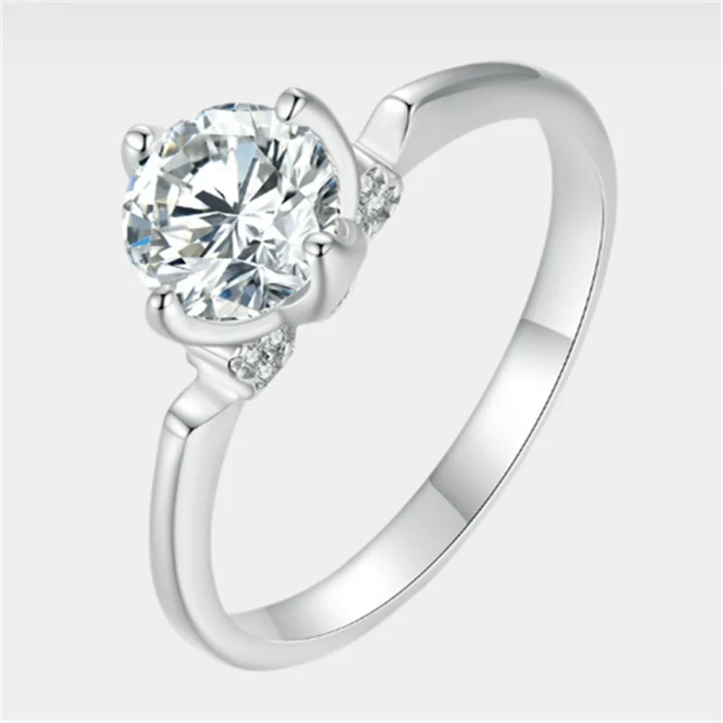 

MSR024 Lefei Fashion Luxury Classic Creative Design White Moissanite Shining 1CT Bowknot Rings For Women 925 Silver Jewelry Gift