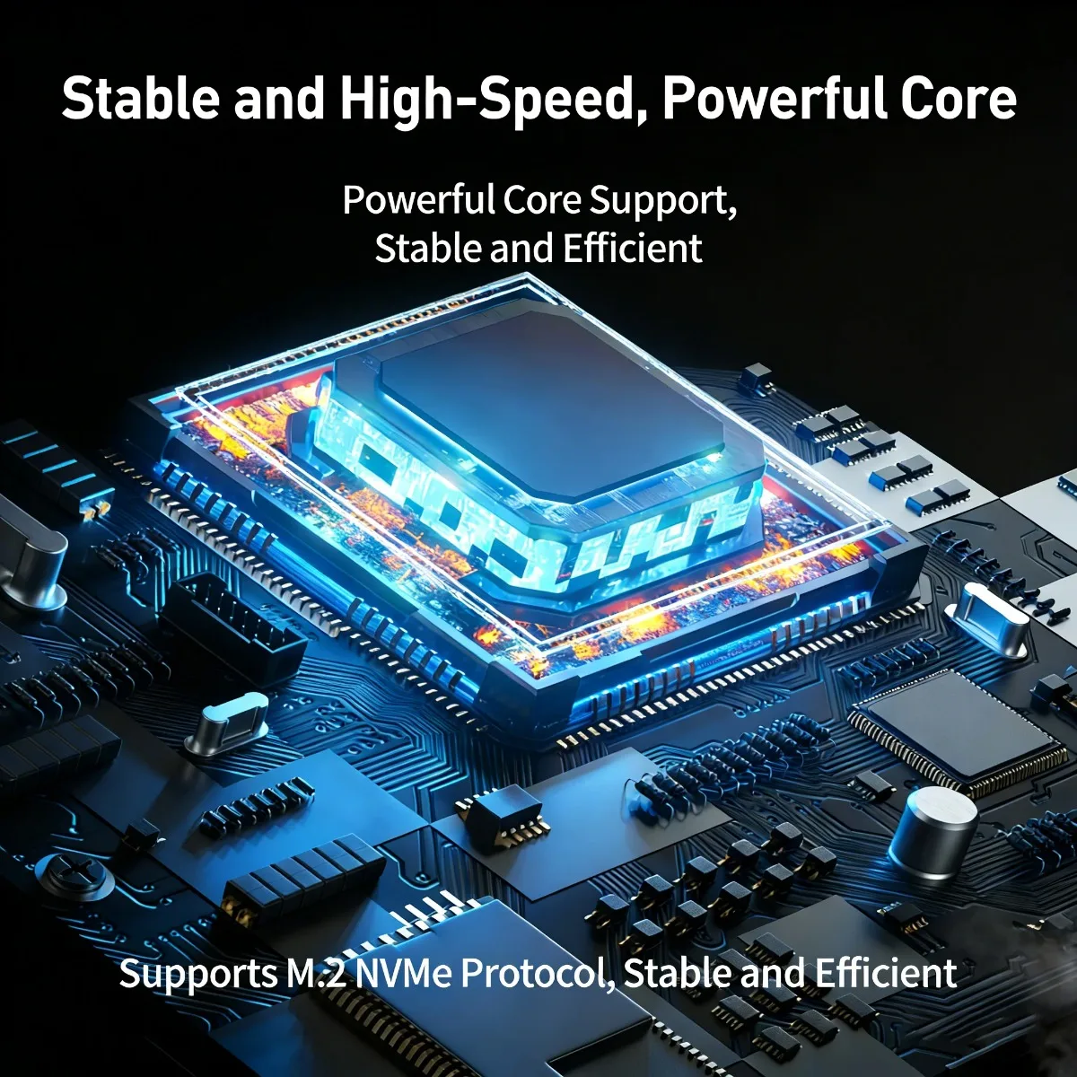 HIKSIMI M.2 NVMe SSD 엔클로저 어댑터 10Gbps NVMe PCI-E M.2 SSD 케이스 알루미늄 USB C 외장형 엔클로저, P용 M 키 지원
