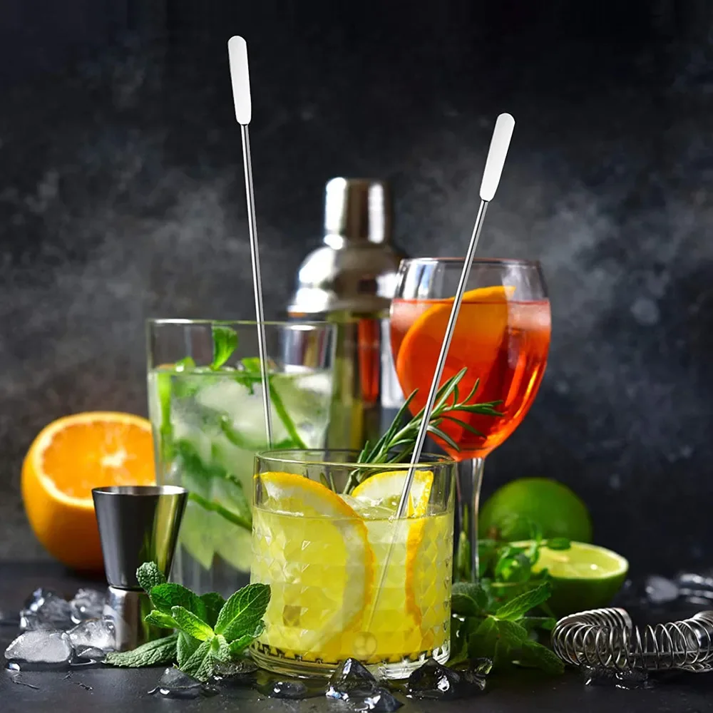 7.5 Inch Stainless Steel Coffee Beverage Stirrers Coffee Stir Stick Cocktail Swizzle Stick Stirrer 10 Pack