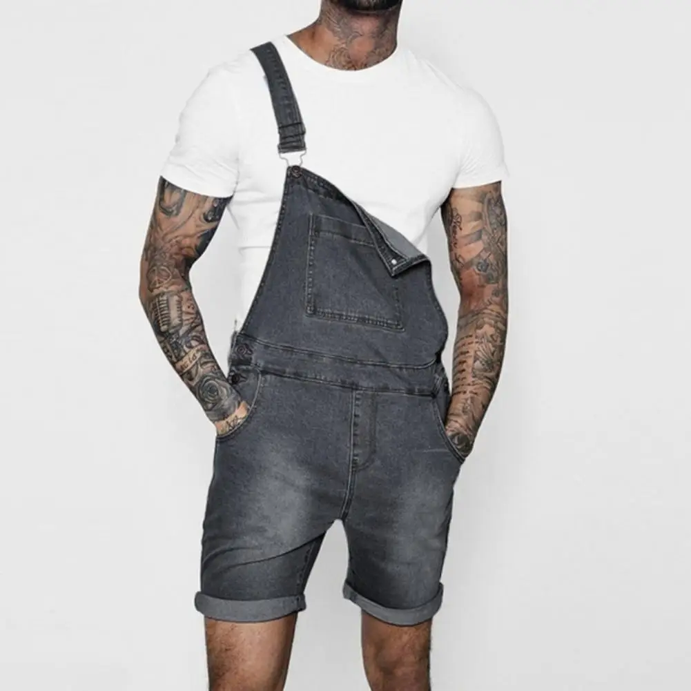 Pink Denim Overall Shorts Men Fashion Hip Hop Streetwear Mens Jeans Overall Shorts Plus Size Summer Short Jean Jumpsuits denim overalls