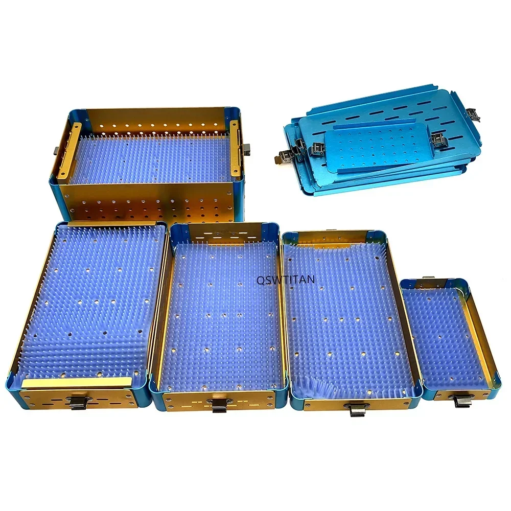 1pcs aluminium alloy sterilization tray box case extra big surgical