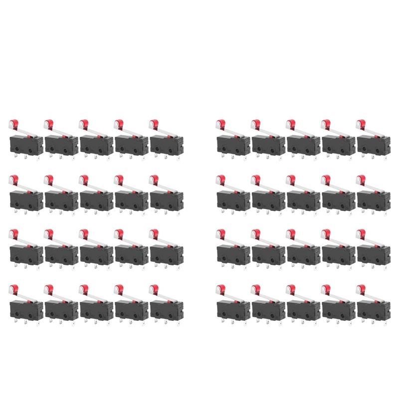 40 Pcs Mini Micro-Finecorsa Rullo Leva Braccio Spdt Snap Action Lot